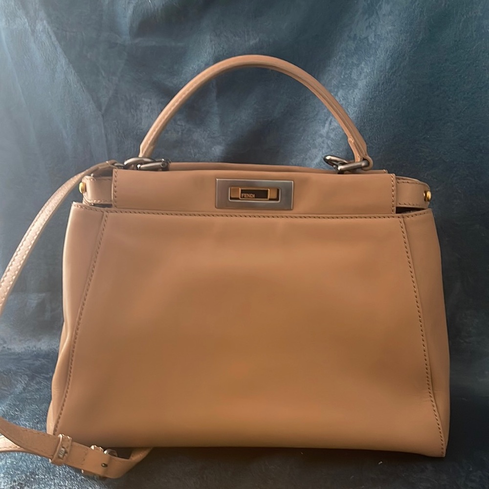 Fendi Peakaboo Tan & Snakeskin Bag